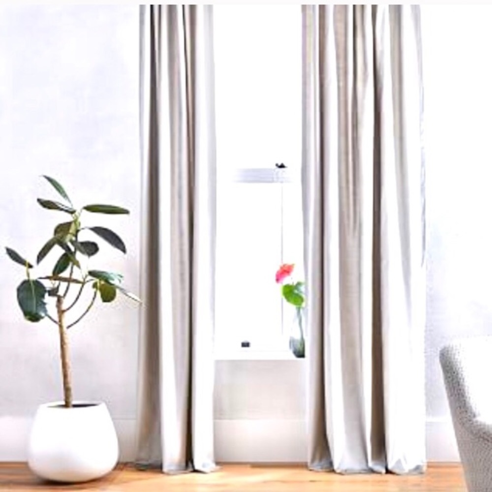 PAIR of West Elm Velvet Luster Silver with Foil